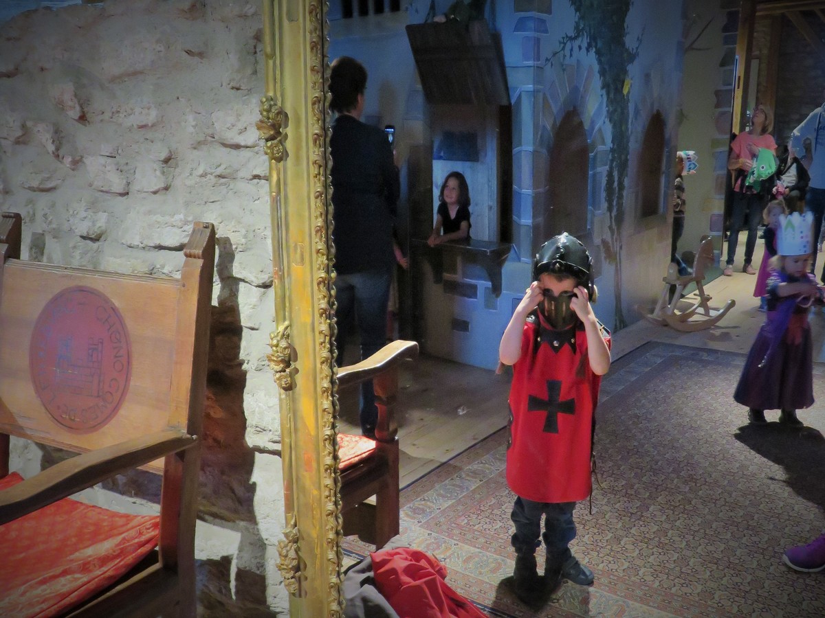 Dressing up as a knight in Lenzburg castle