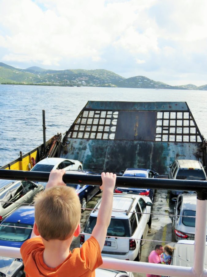 Car ferry between islands in USVI