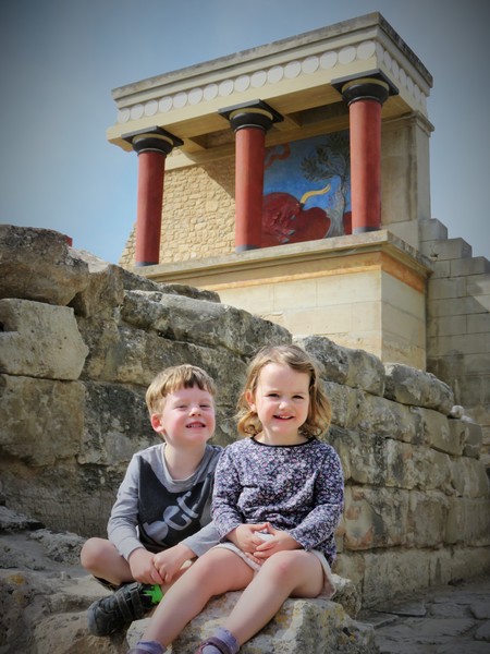 Toddlers at the Palace of Knossos