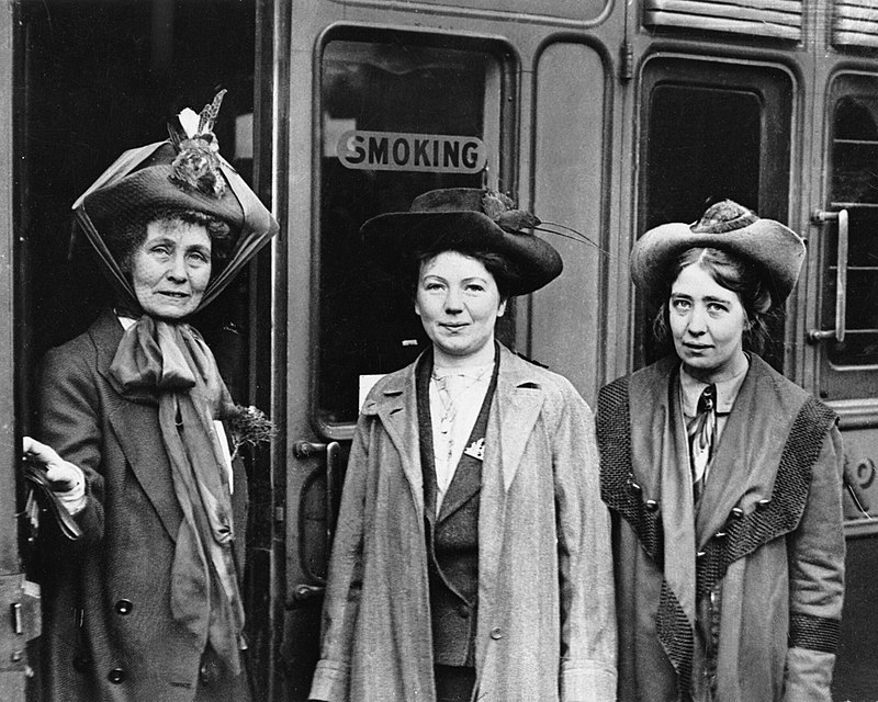 Leader of the Women's Suffragette movement, Mrs Emmeline Pankhurst