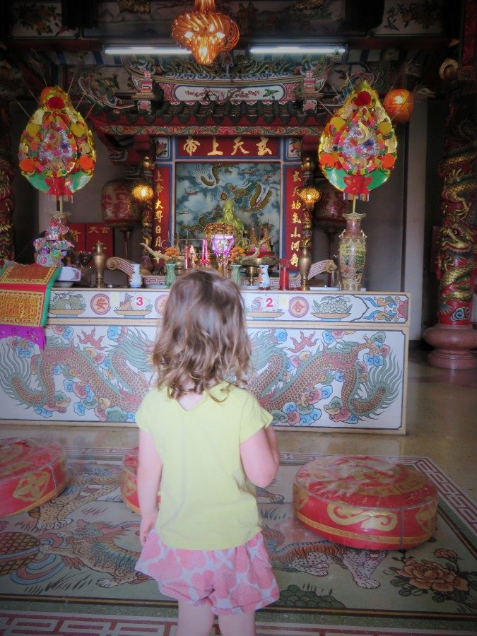 Girl in Chinese Temple, Chanthaburi