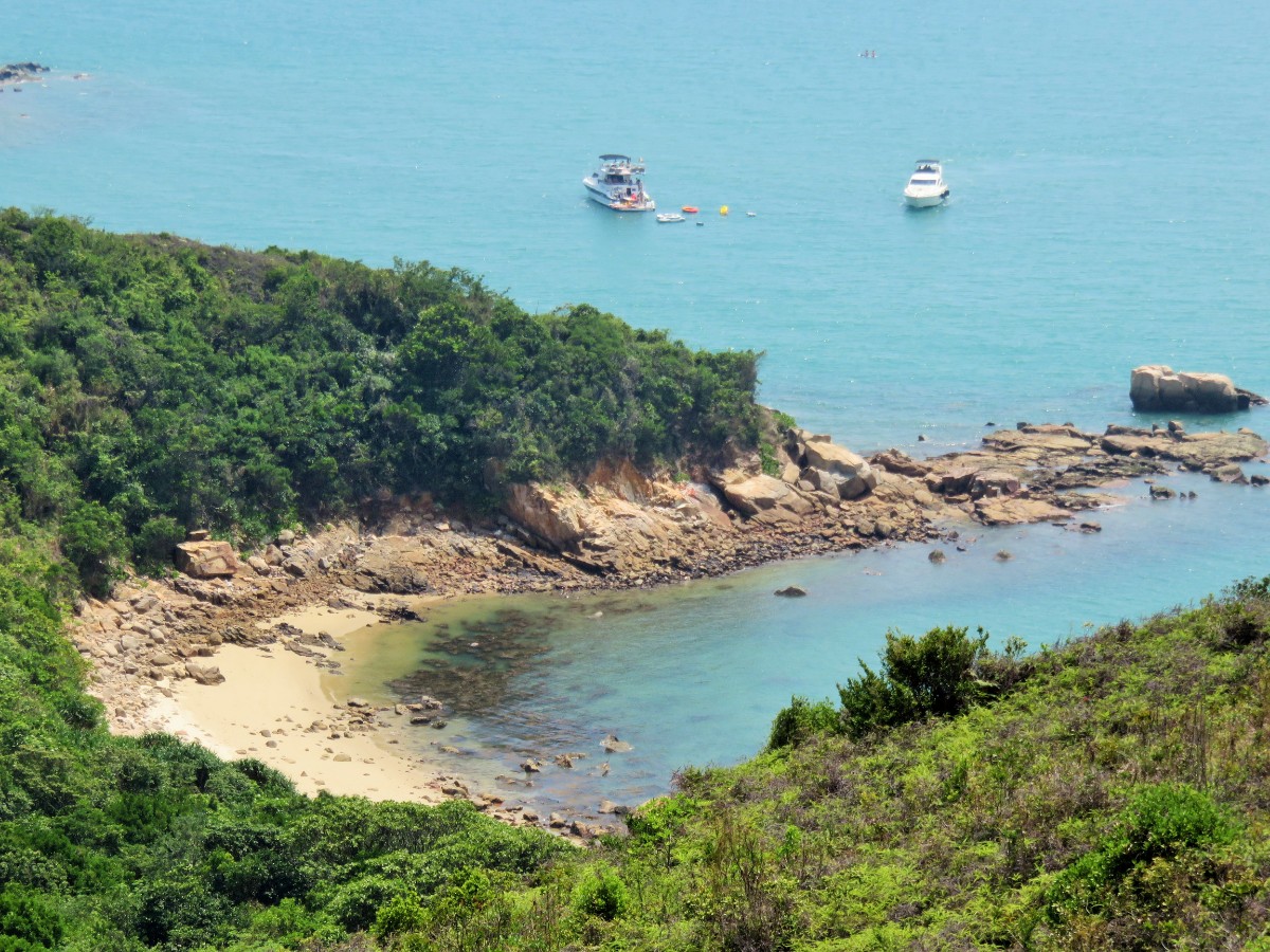 View across Lamma Island off Hong Kong