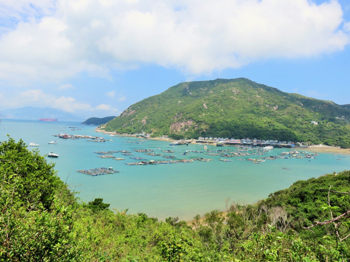 View across Lamma Island off Hong Kong