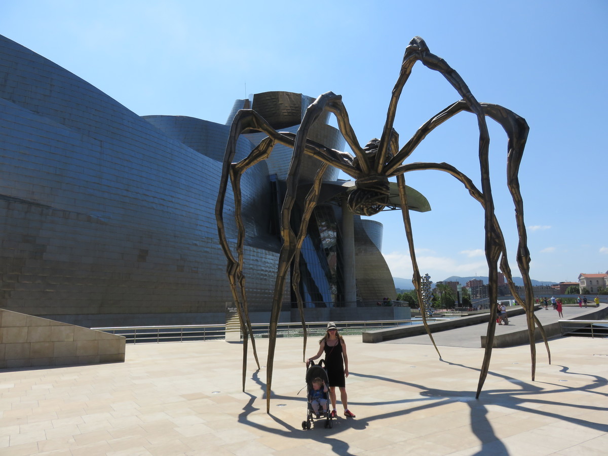 Spain with a toddler: Bilbao spider