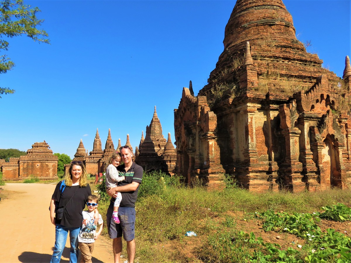 Bagan with kids: family alone