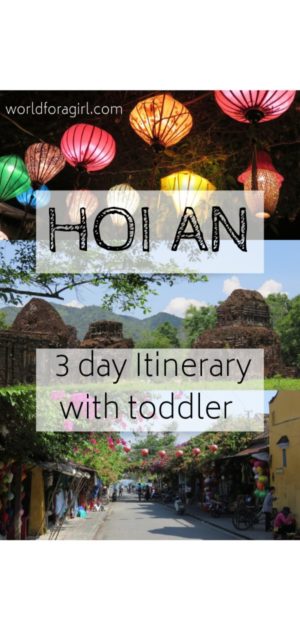 hoi an 3 day itinerary with toddler pin