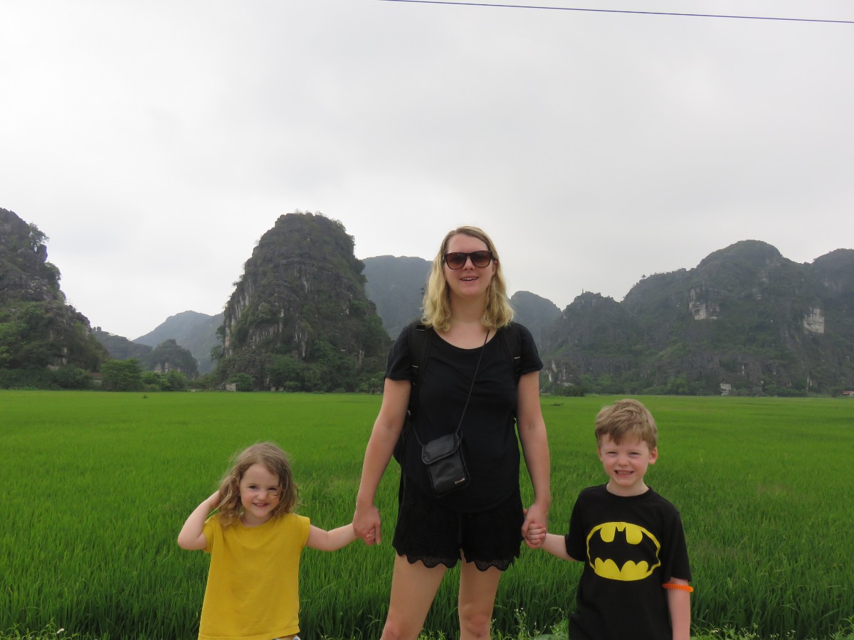 family in Ninh Binh Vietnam