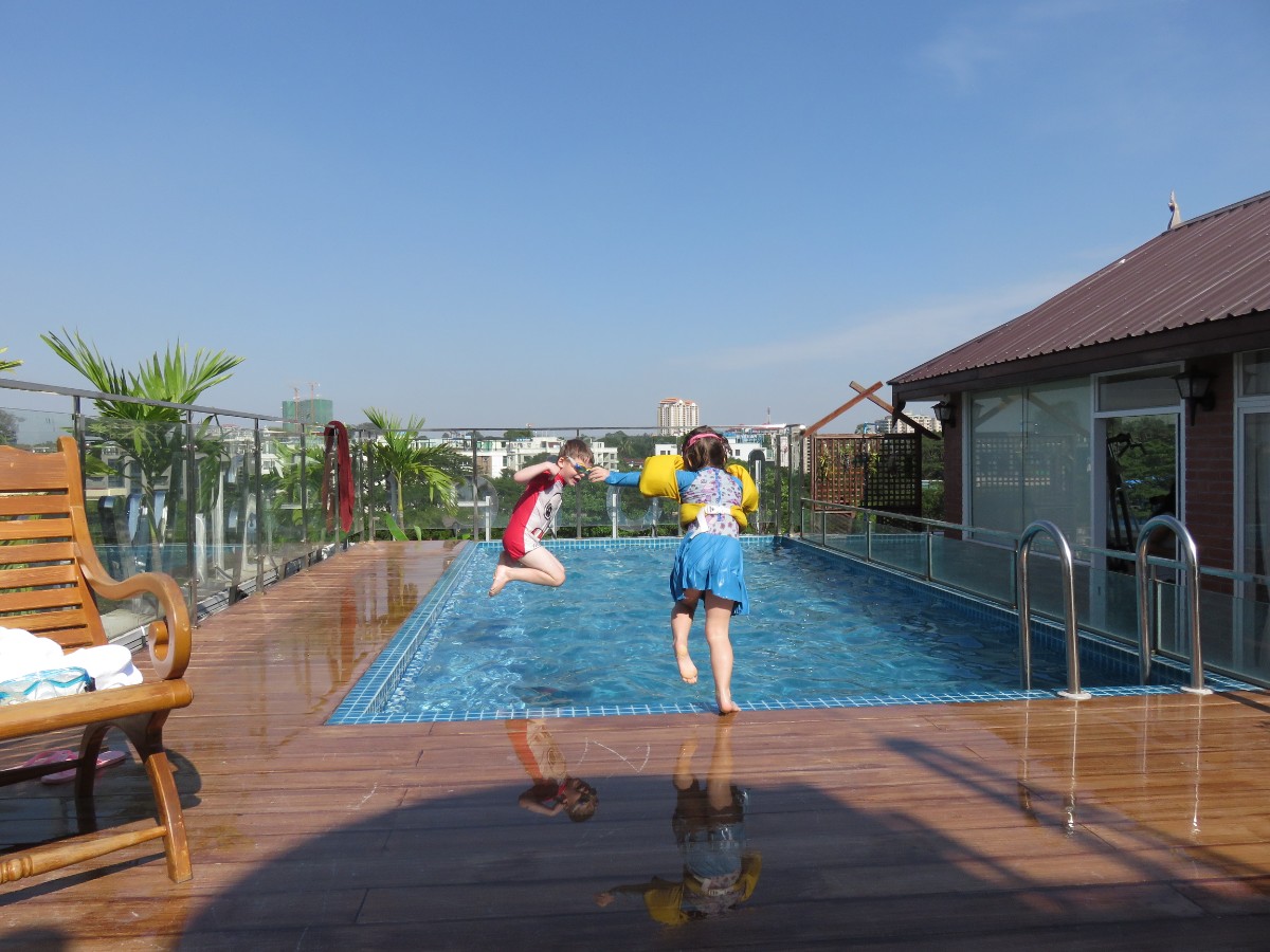 swimming pool Yangon with kids