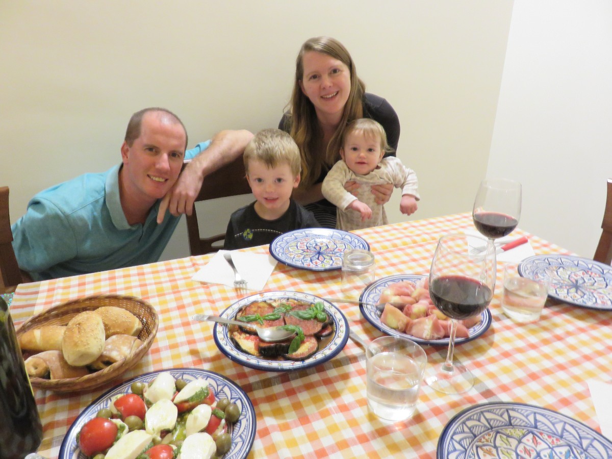 family feast in sicily with toddlers and parents
