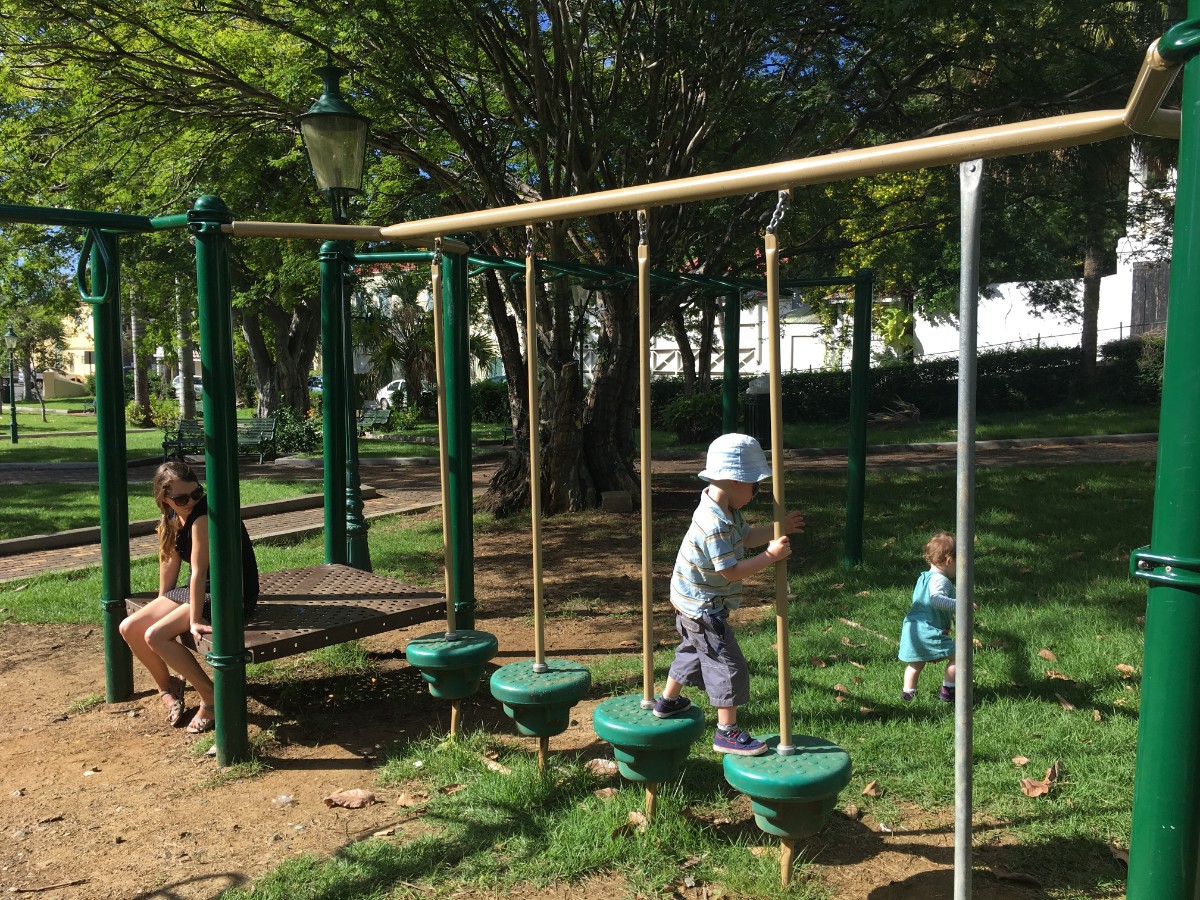 children in play park Charlotte Amalie