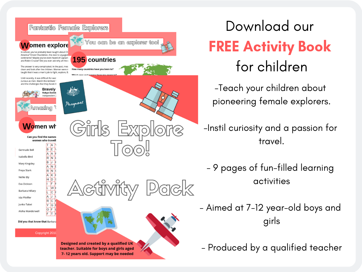 Girls Explore Too! Activity Pack for children by World for a Girl