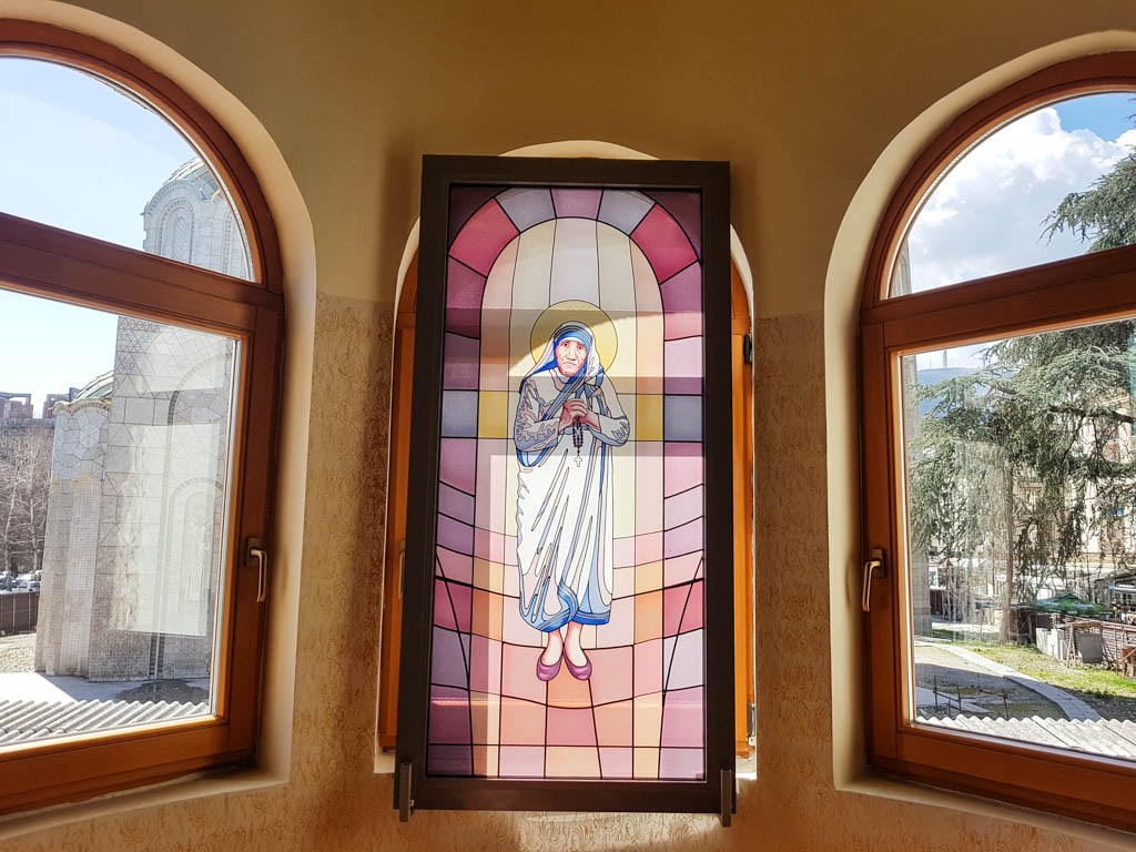 Window at Mother Teresa House Skopje