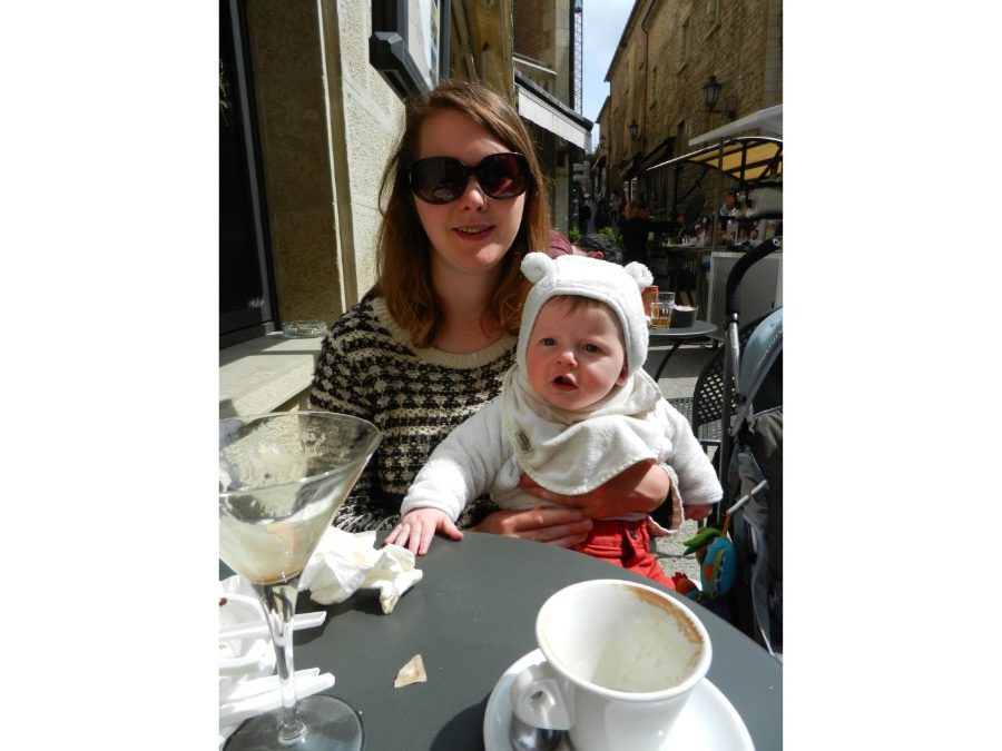 baby in cafe in san marino