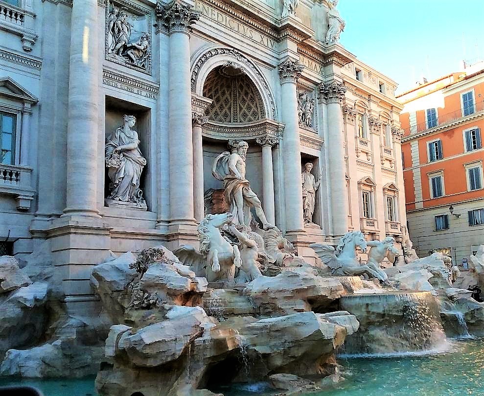 Trevi Fountain in Rome sightseeing with kids