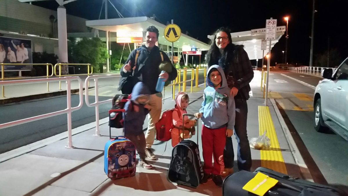 gadsventure family at airport