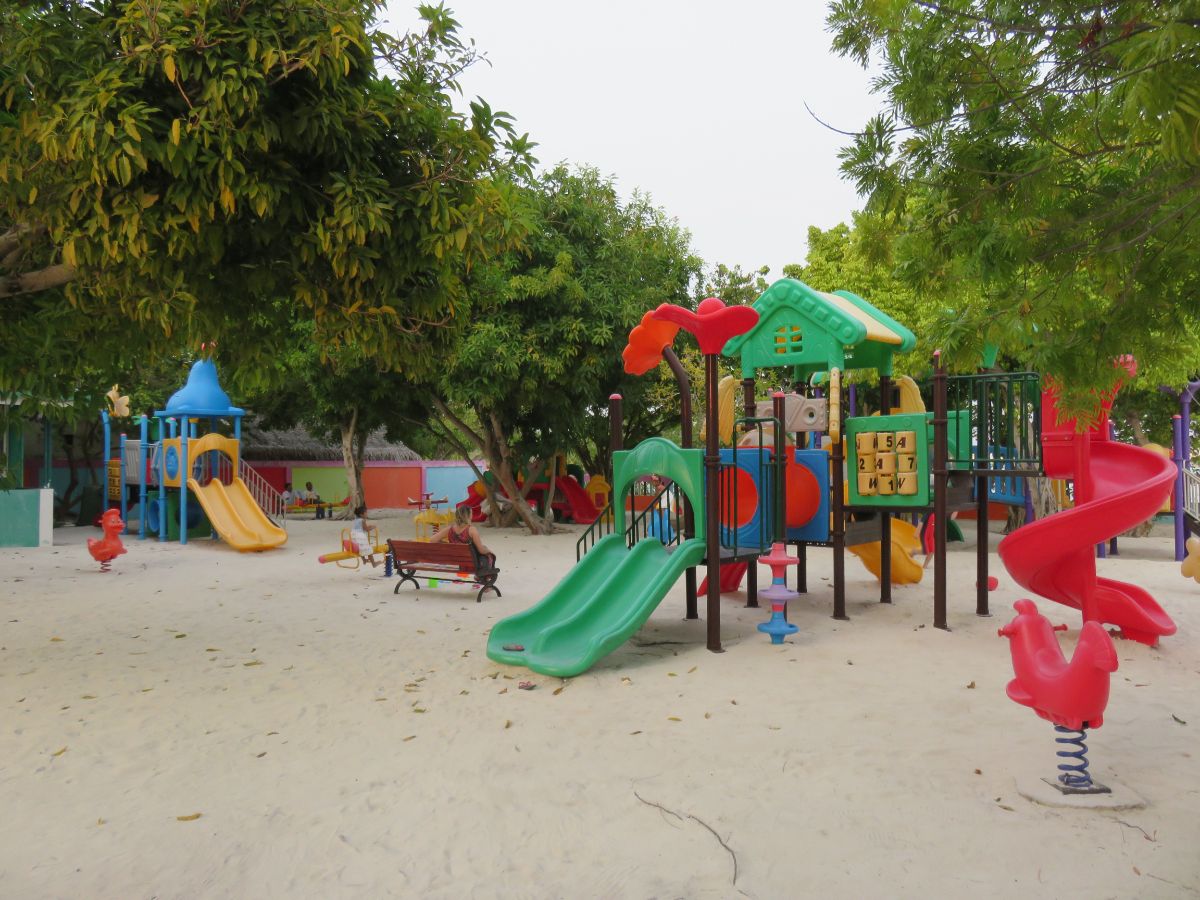 playpark on Guraidhoo Island the Maldives