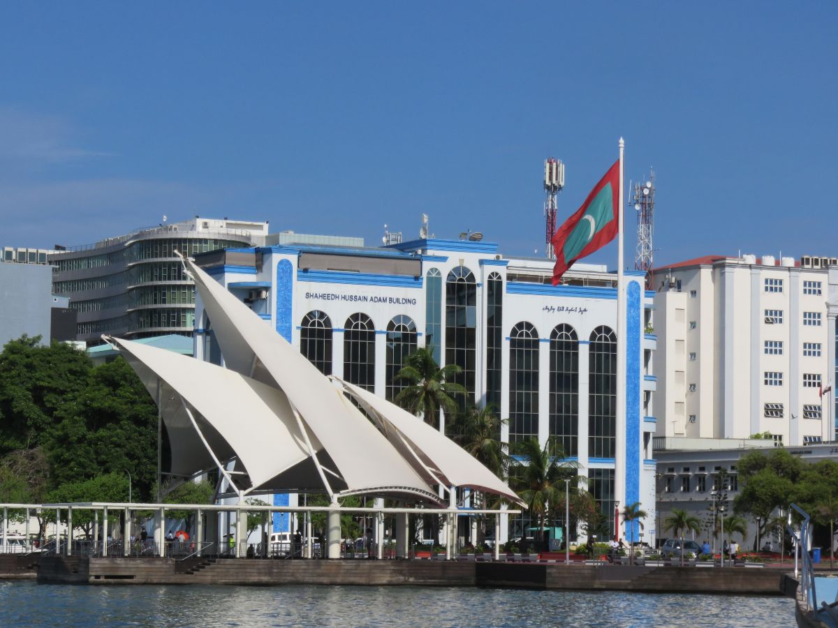 Male in the Maldives the habour and main square