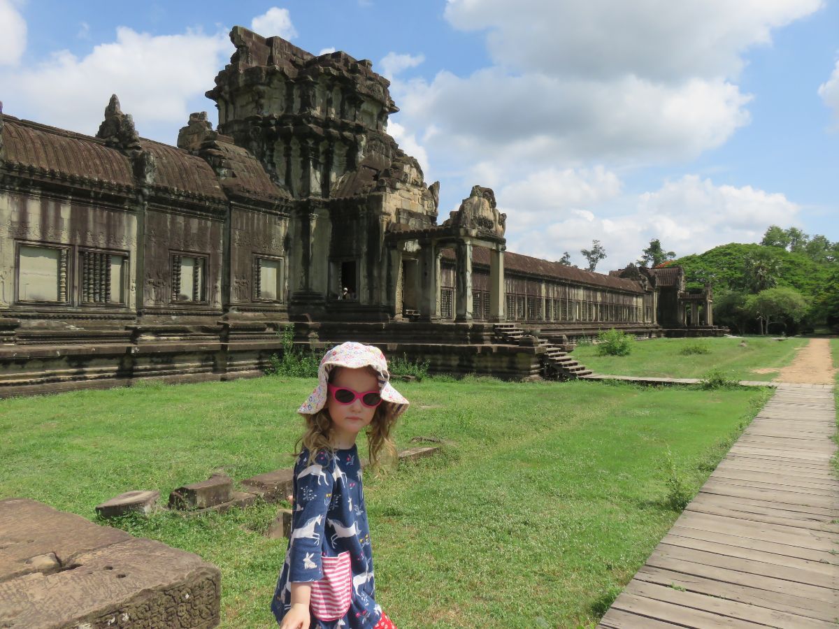 little girl at Angkor Wat temple
