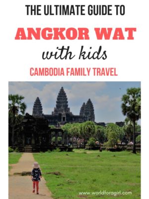 Angkor Wat with kids Cambodia family travel pin