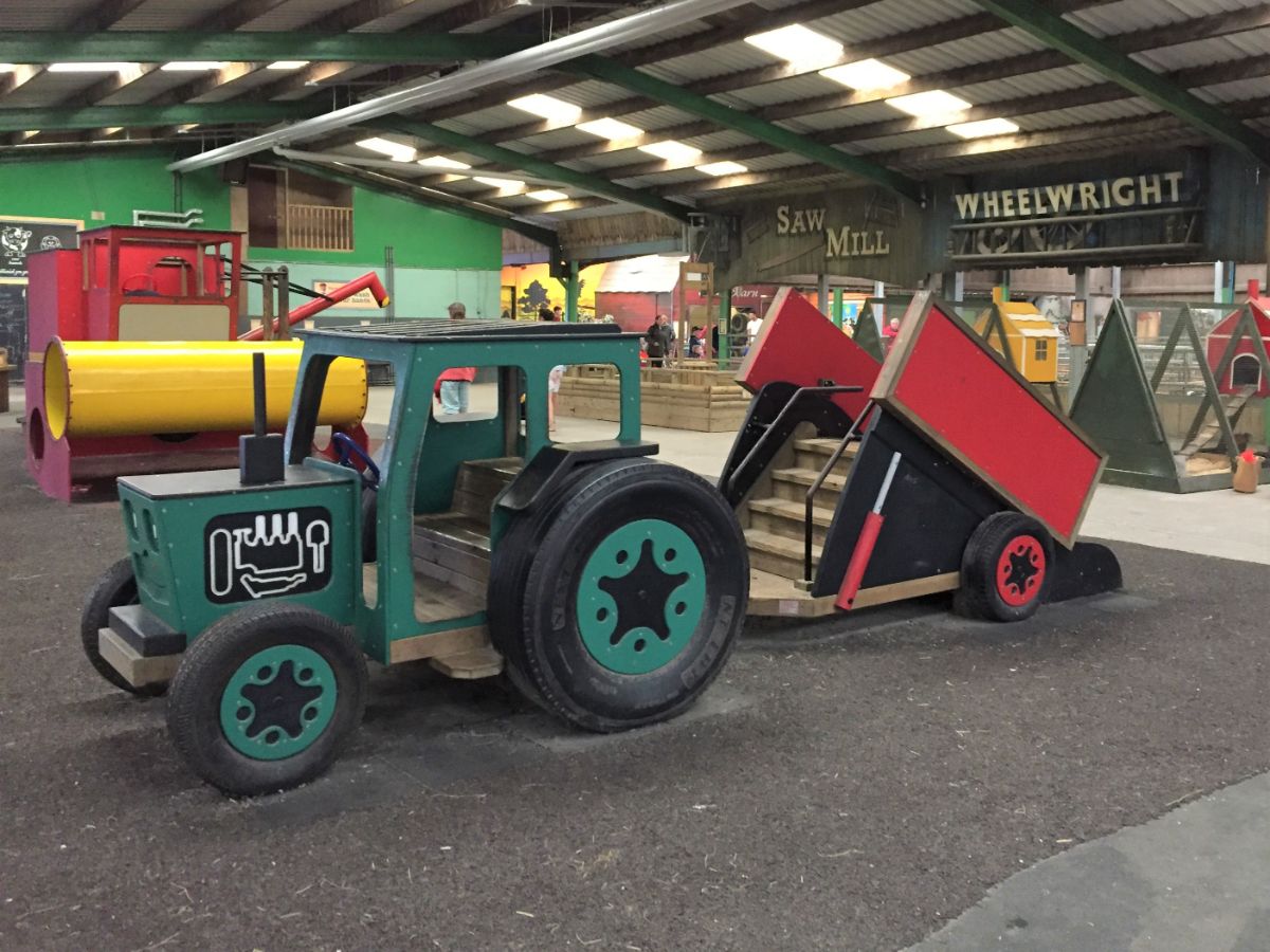 Folly Farm tractor ride near Tenby Wales
