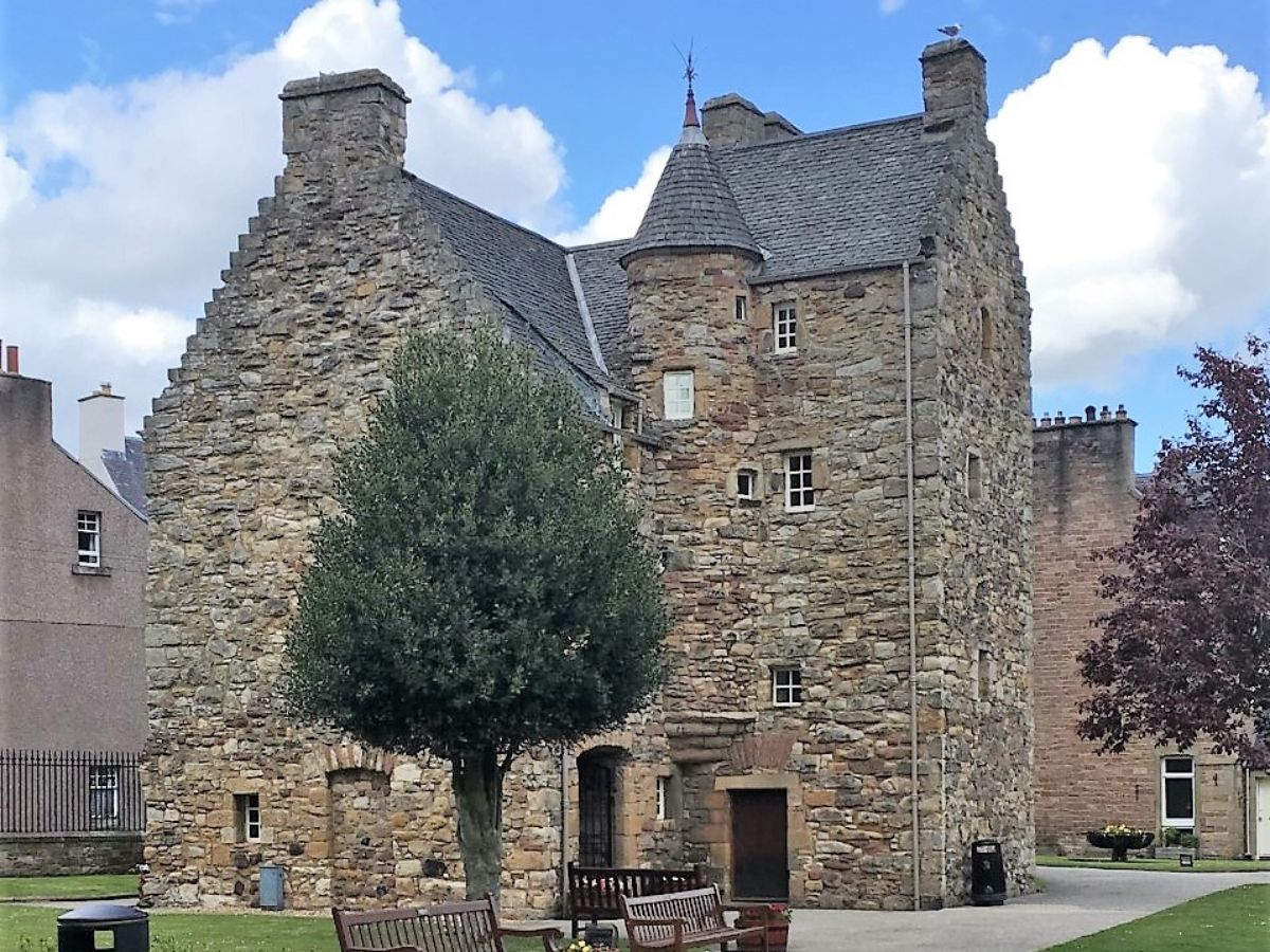 Outside of the Mary Queen of Scots Visitor's Centre in Scotland
