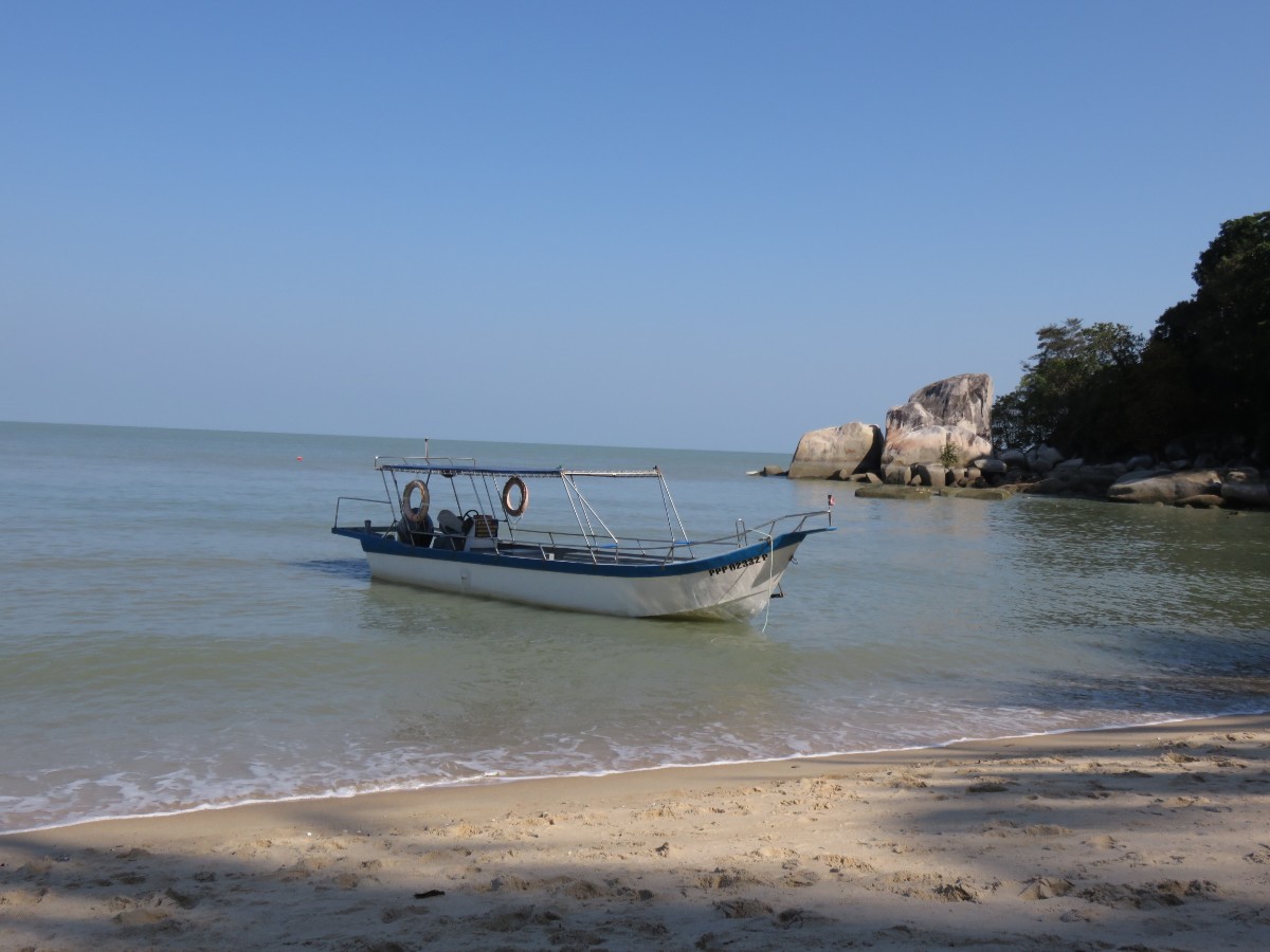 boat on Batu Ferringhi beach, Penang