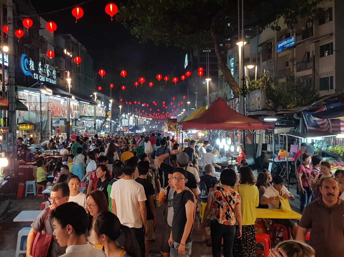 crowds on Jalan Alor night market, Kuala Lumpur